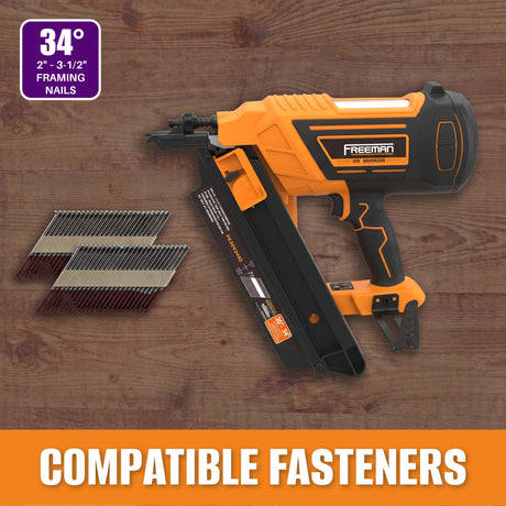 20V Cordless and Brushless 34° 3-1/2" Framing Nailer