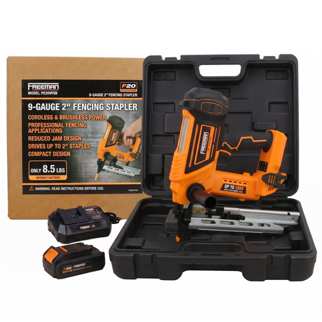 20V Cordless and Brushless 9-Gauge 2" Fencing Stapler