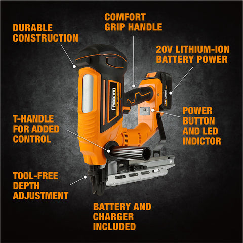 PE20VFS9 20 Volt Cordless and Brushless 9-Gauge 2