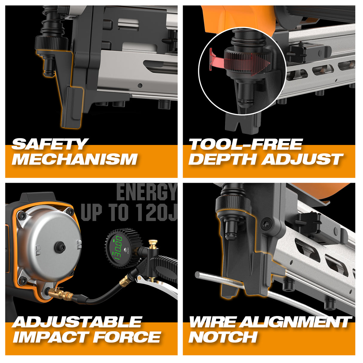 20V Cordless and Brushless 9-Gauge 2" Fencing Stapler Kit, PE20VFS9