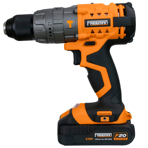 PECCKT 20 Volt Cordless Hammer Drill, Impact Driver, and LED Light Kit