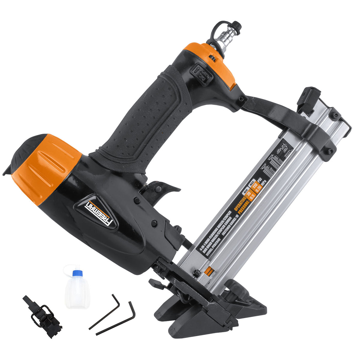 Pneumatic 4-in-1 18-Gauge 1-5/8 in. Mini Flooring Nailer and Stapler Pneumatic 4-in-1 18-Gauge 1-5/8 in. Mini Flooring Nailer and Stapler