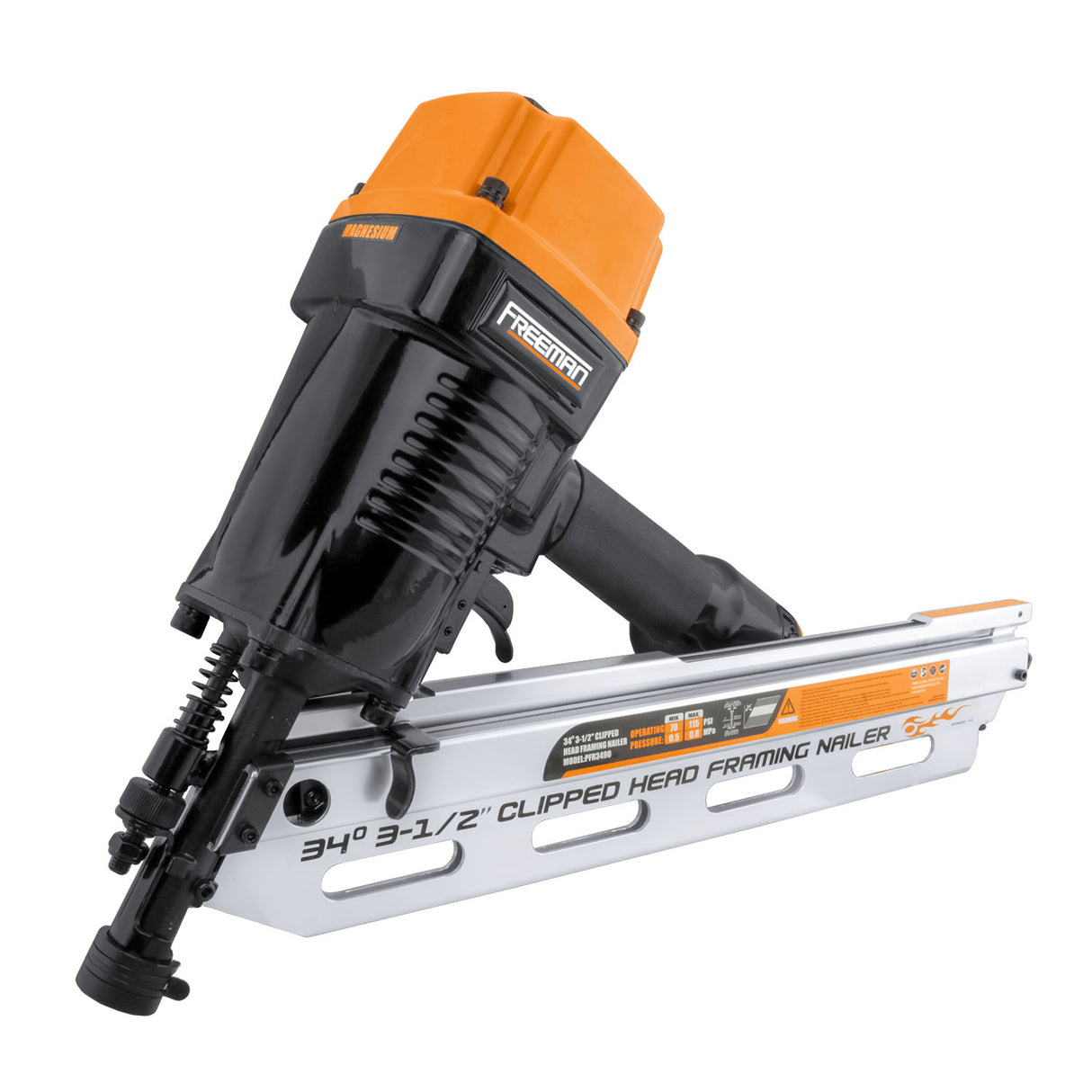 Pneumatic 34 Degree 3-1/2 in. Clipped Head Framing Nailer Pneumatic 34 Degree 3-1/2 in. Clipped Head Framing Nailer