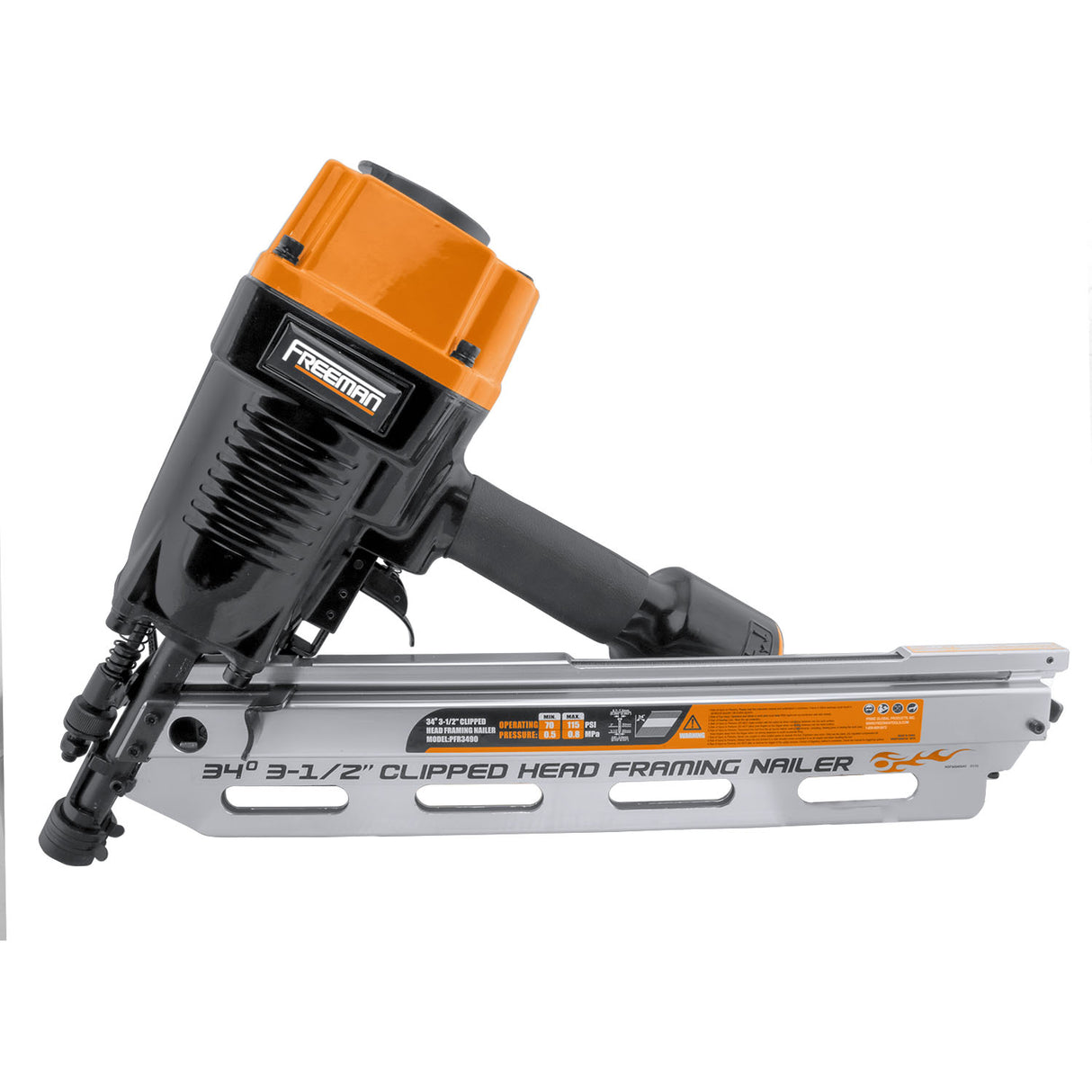Pneumatic 34 Degree 3-1/2 in. Clipped Head Framing Nailer Pneumatic 34 Degree 3-1/2 in. Clipped Head Framing Nailer