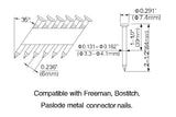 PMC250 Pneumatic 35 Degree 2-1/2" Metal Connector Nailer