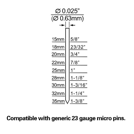 Pneumatic 23-Gauge 1-3/8" Micro Pinner