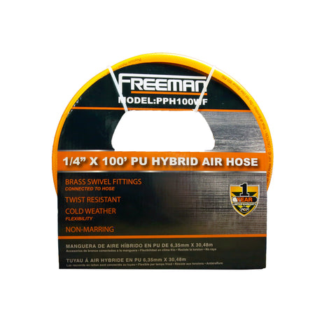 Manguera de aire híbrida de PU de 1/4" x 100'