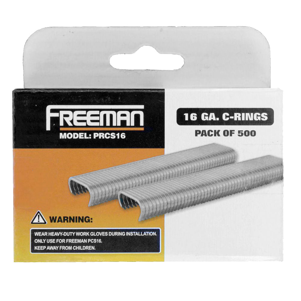 PRCS16 16-Gauge Glue Collated Hog Ring C-Style Staples (500 Count)