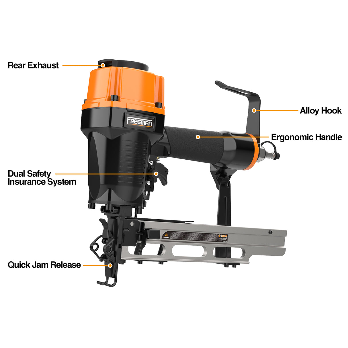 Pneumatic 16-Gauge 2" Medium Crown Stapler