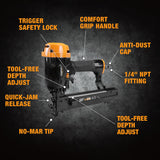 PWCS50 Pneumatic 16-Gauge 1" Wide Crown Stapler for DeWalt® and Bostitch® 16S2 Series Staples