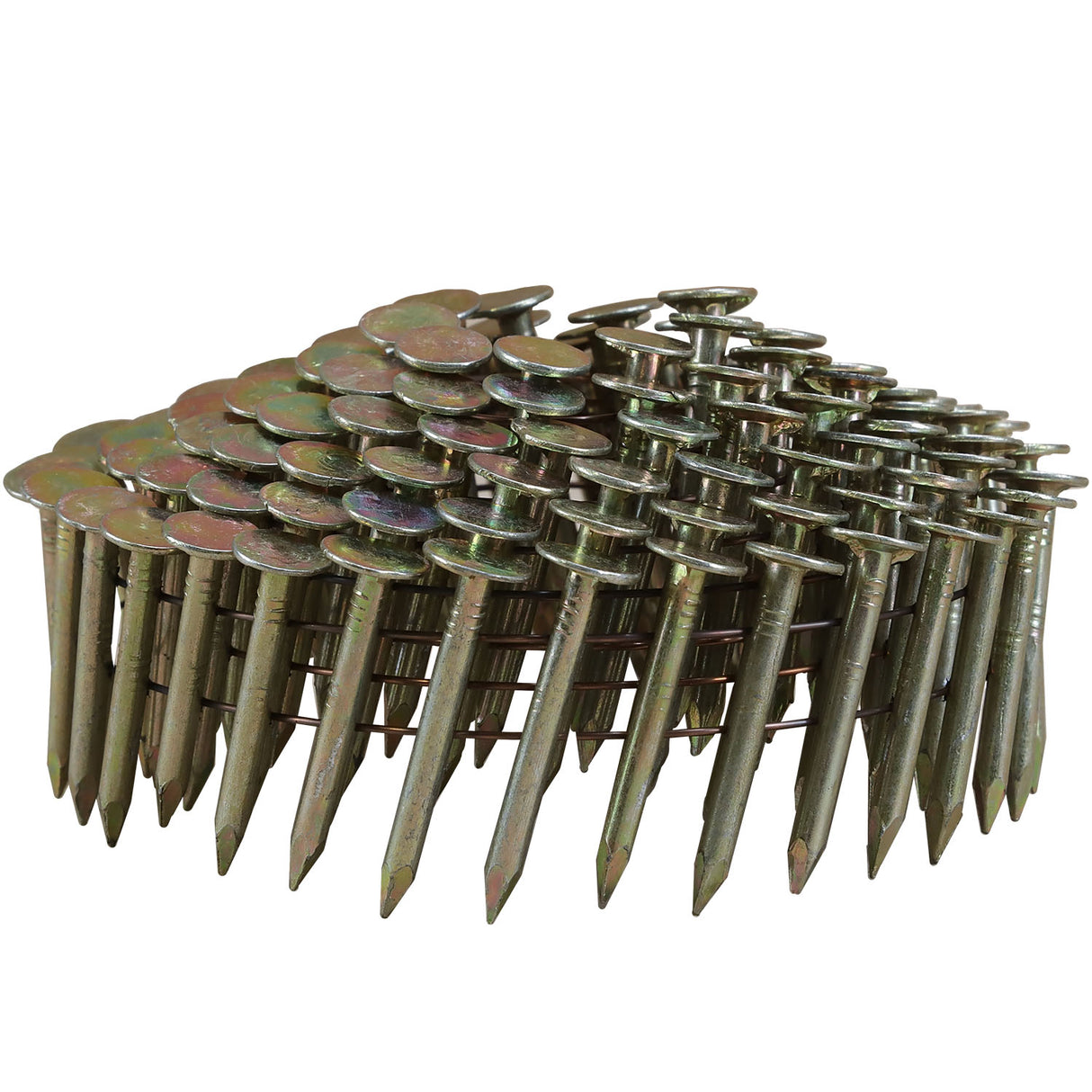 RN-125 15 Degree 1-1/4" x 0.120" Wire Collated Galvanized Coil Roofing Nails (7200 Count)