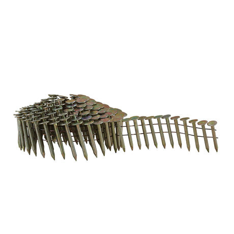 15 Degree 1-1/4" x 0.120" Wire Collated Galvanized or Stainless Steel Coil Roofing Nails