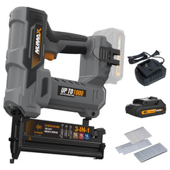 18V Cordless 3-in-1 16 & 18 Gauge Finish Nailer, Brad Nailer, and Narrow Crown Stapler Kit