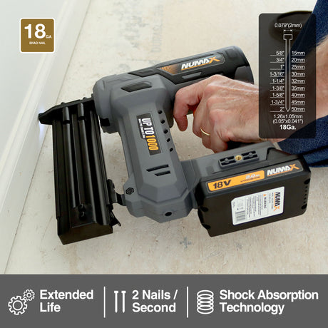 18V Cordless 18-Gauge 2" Brad Nailer Kit
