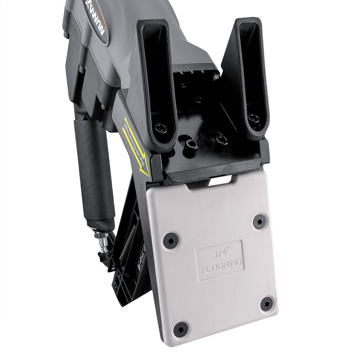 Pneumatic 2-in-1 15.5-Gauge and 16-Gauge 2" Dual Handle Flooring Nailer / Stapler