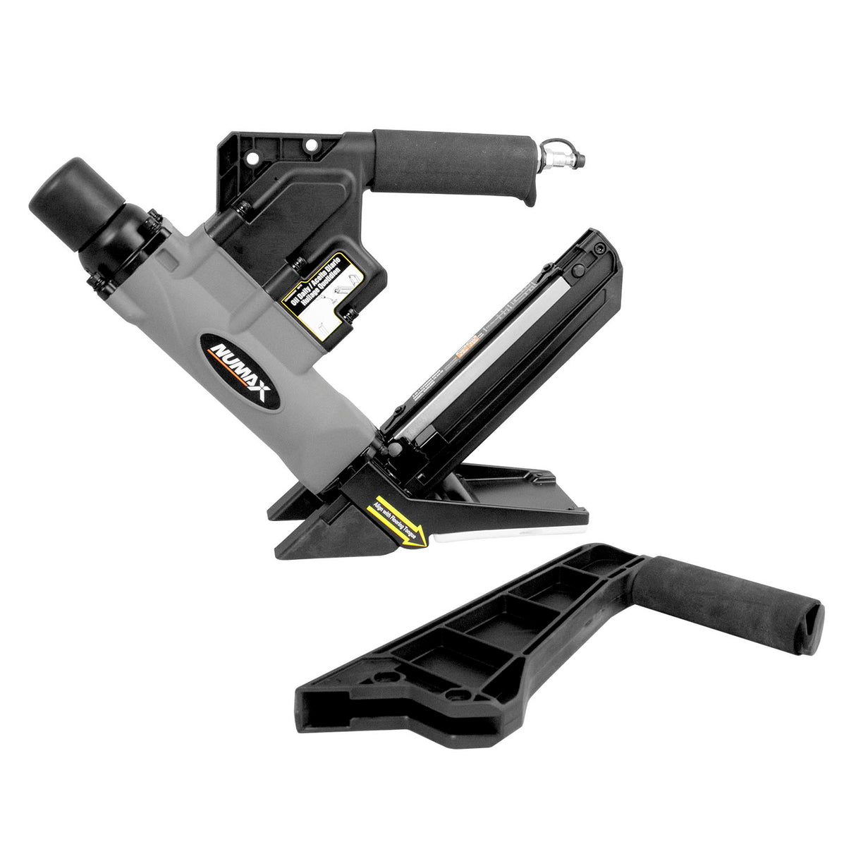 Pneumatic 2-in-1 15.5-Gauge and 16-Gauge 2" Dual Handle Flooring Nailer / Stapler