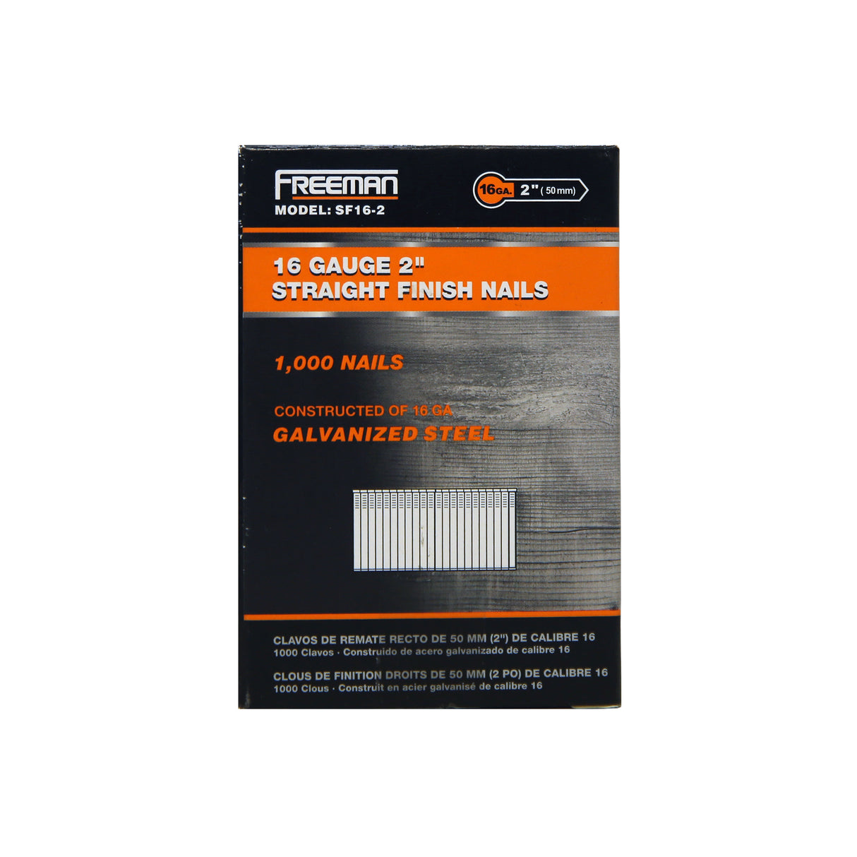 16-Gauge 2" Glue Collated Straight Finish Nails (1000 Count)