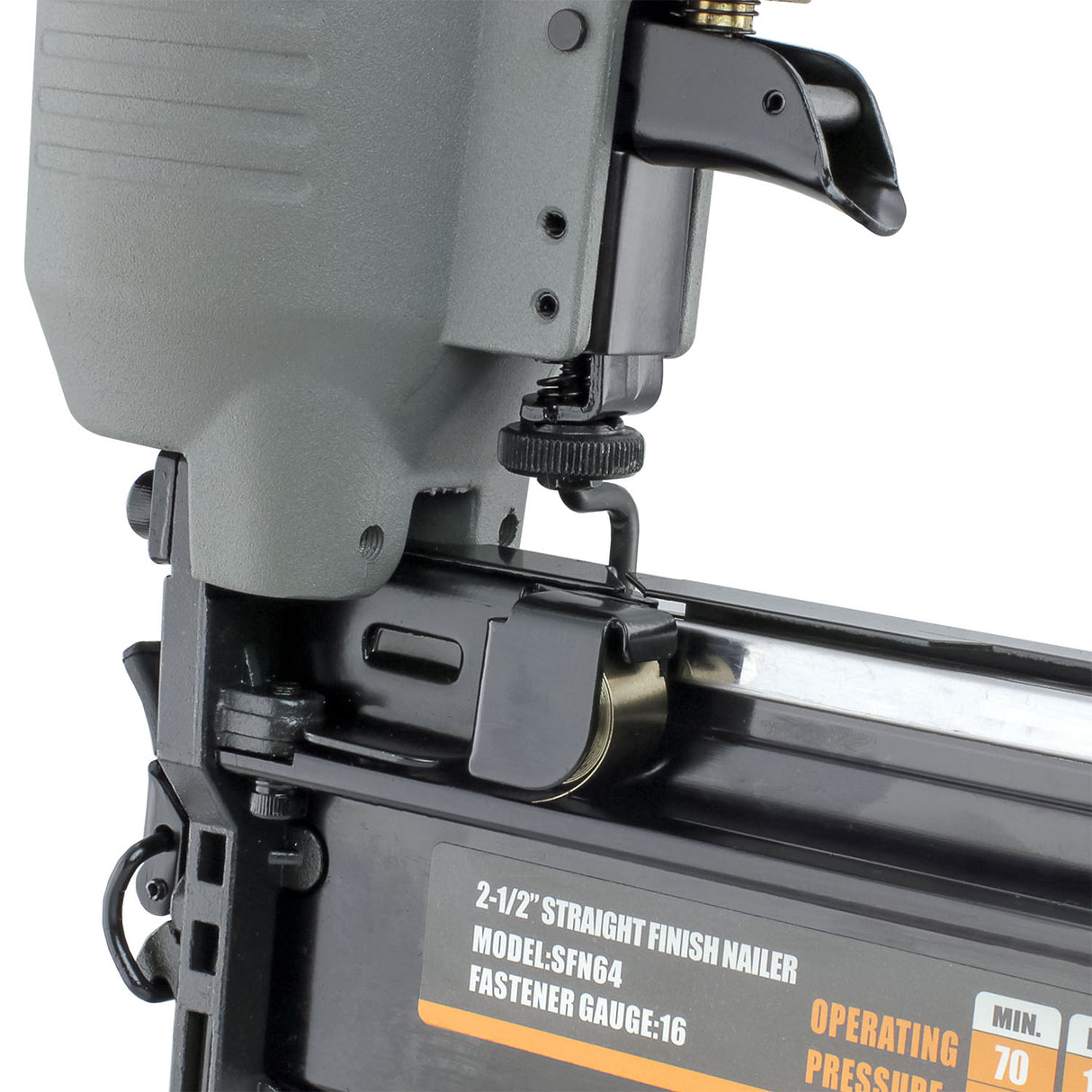Pneumatic 16-Gauge 2-1/2" Straight Finish Nailer with Nails