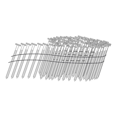 15 Degree 1-3/4" to 2-1/2" Wire Collated Galvanized Coil Siding Nails (3600 Count)