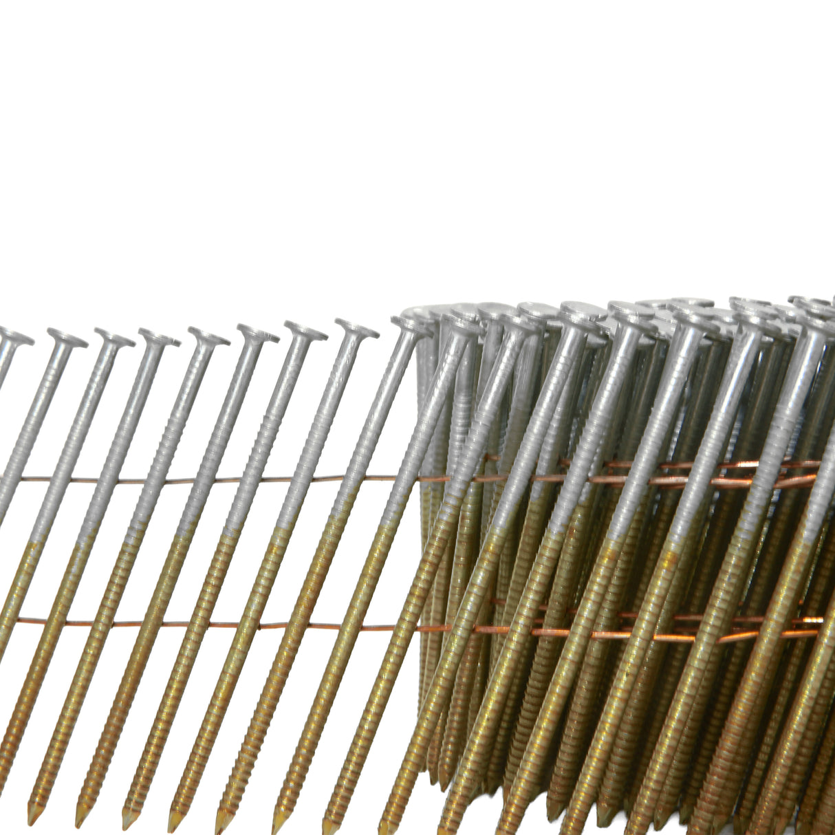 15 Degree 2-1/2" Wire Collated Galvanized Ring Shank Coil Siding Nails (3600 Count)