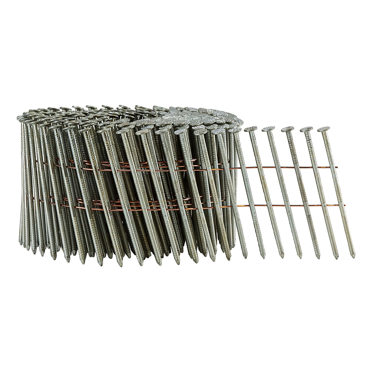 15 Degree 2-1/2" Wire Collated Galvanized Ring Shank Coil Siding Nails (3600 Count)