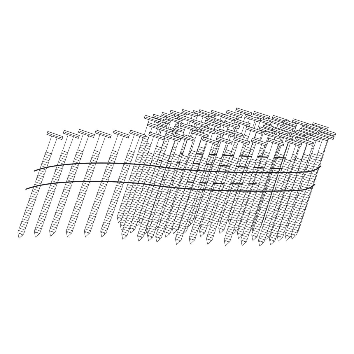 15 Degree 1-3/4" Wire Collated Hot Dipped Galvanized Ring Shank Coil Siding Nails (3600 Count)