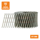 15 Degree 2" Wire Collated Galvanized Ring Shank Coil Siding Nails (3600 Count)