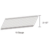 SSAF1534-25 15-Gauge 34 Degree Angle 2-1/2" Glue Collated Stainless Steel Finish Nails (1000 Count)