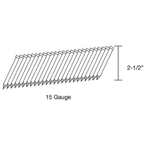 SSAF1534-25 15-Gauge 34 Degree Angle 2-1/2