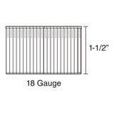 SSBN18-15 18-Gauge 1-1/2" Glue Collated Stainless Steel Brad Nails (1000 Count)