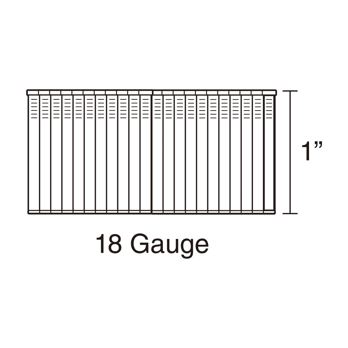 SSBN18-1 18-Gauge 1" Glue Collated Stainless Steel Brad Nails (1000 Count)