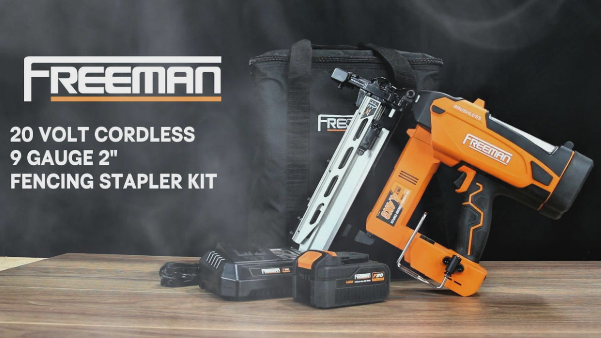 20V Cordless and Brushless 9-Gauge 2" Fencing Stapler Kit