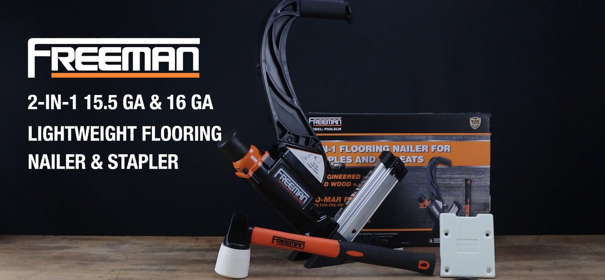 P50LSLW Lightweight Pneumatic 2-in-1 15.5-Gauge and 16-Gauge 2" Flooring Nailer / Stapler