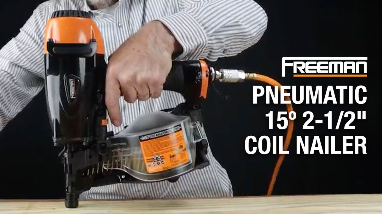 PCN65 Pneumatic 15 Degree 2-1/2" Coil Siding Nailer