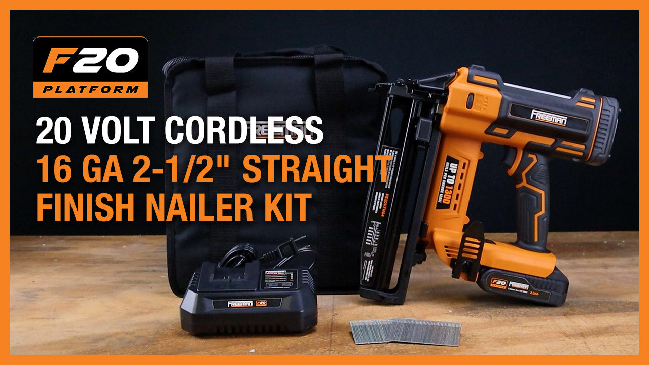 PE20VT64 20 Volt Cordless 16 Gauge 2 1 2 Straight Finish Nailer Tool Only