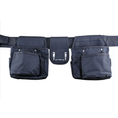 Canvas Tool Belt with Hammer Holster, Pockets, and Adjustable Belt