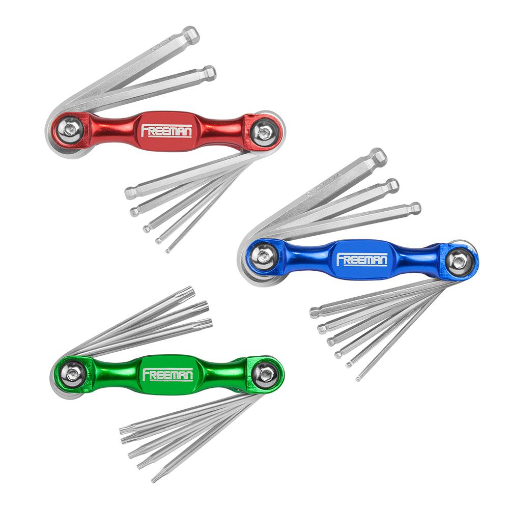 3-Piece Folding Metric / SAE Hex Wrench and Torx Key Set – Freeman Tools