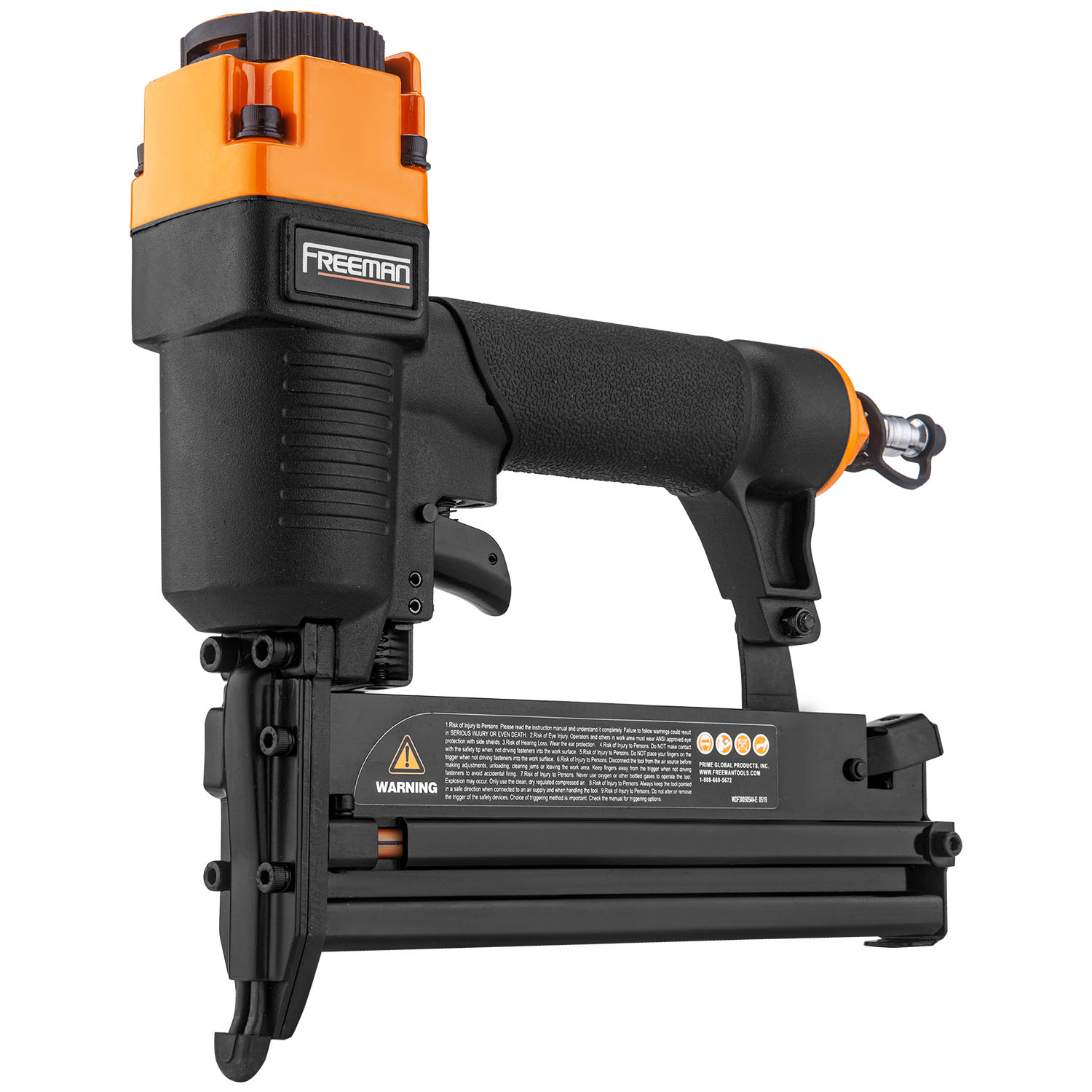 Pneumatic 18-Gauge 2-in-1 Brad Nailer and Stapler with Fasteners 
